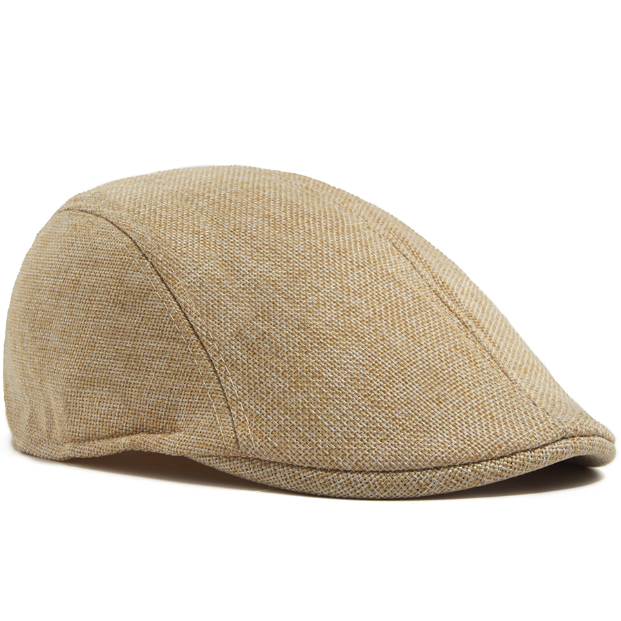 Men's Linen Flat Cap Spring Su - Newsboy Cap Ivy บทวิจารณ์และราคา
