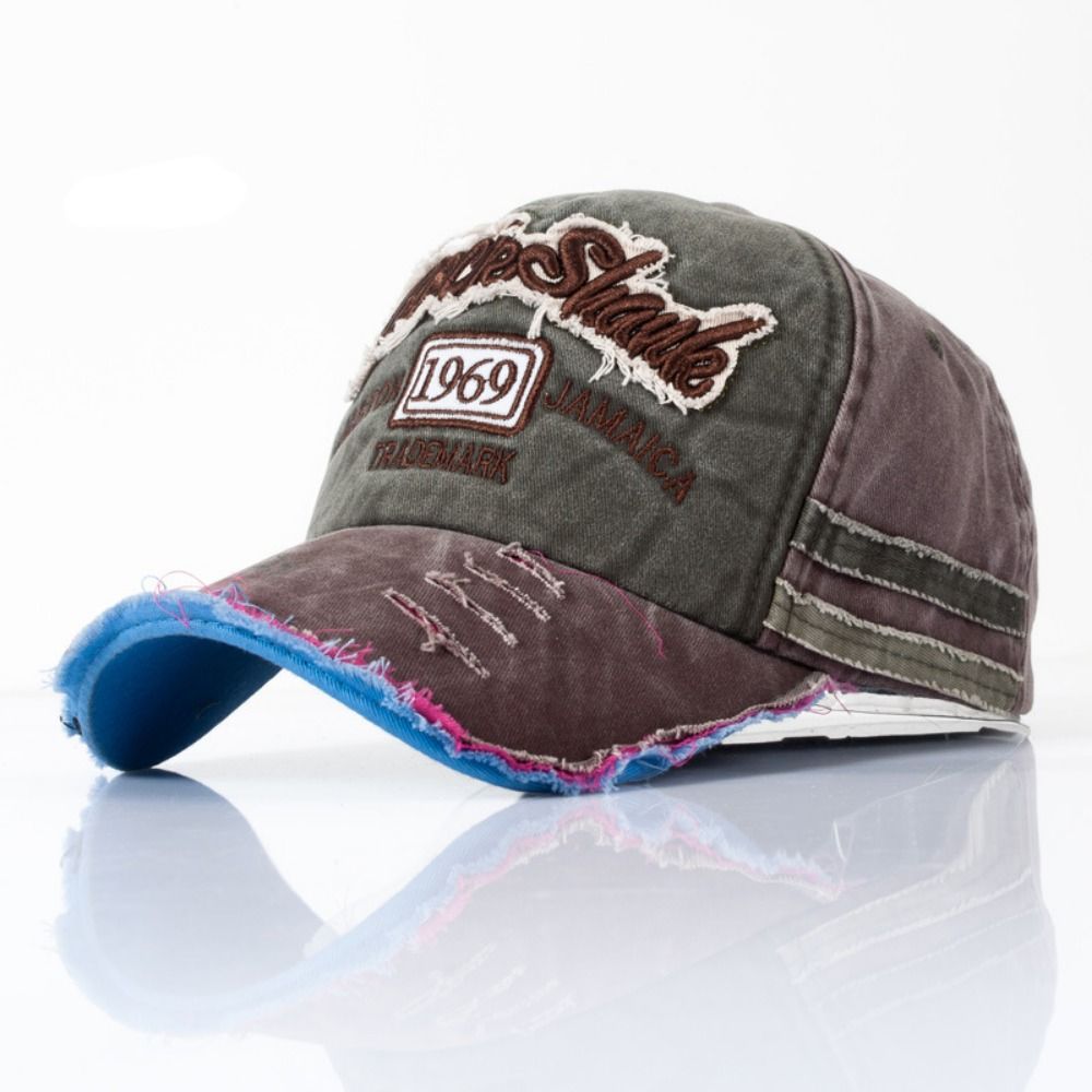 Outdoor Washed Denim Letters B - Dad Hat Cotton บทวิจารณ์และราคา