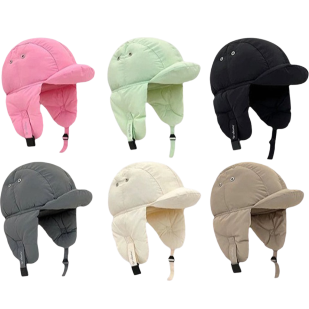 Solid Color Padded Bomber Hats - Trapper Hat Ear Flap บทวิจารณ์และราคา