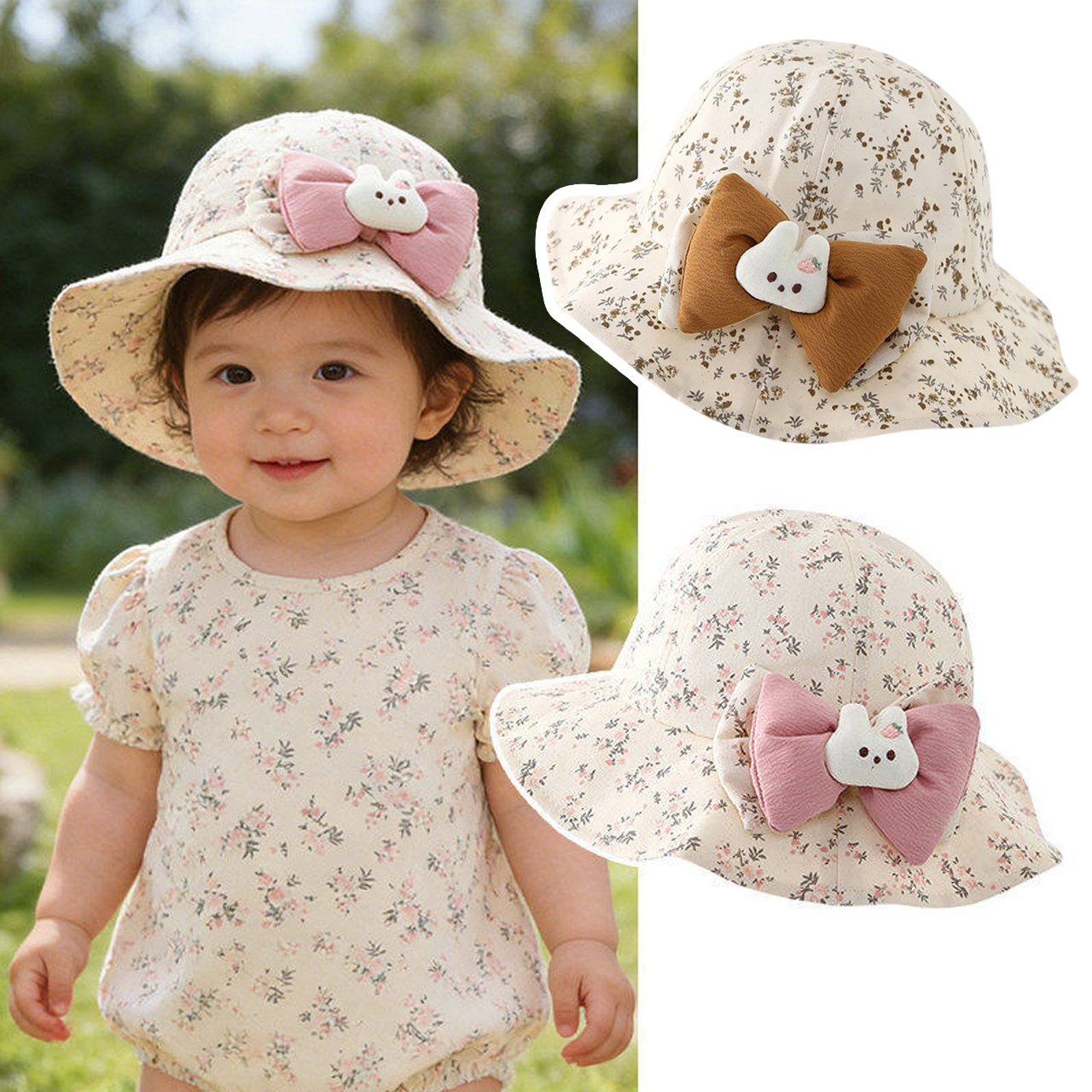 Baby Ruffle Brim Basin Cap Spr - Bucket Hat Cotton บทวิจารณ์และราคา