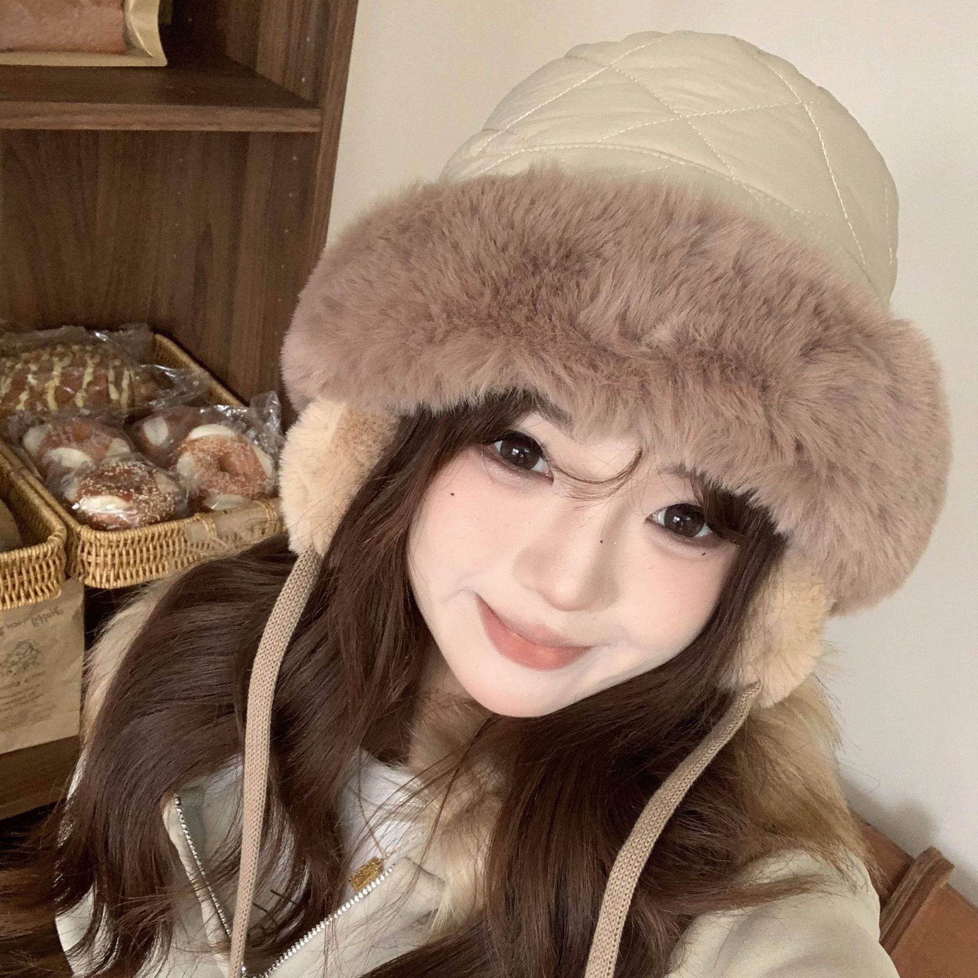 Women's Winter Quilted Faux Fu - Trapper Hat Ear Flap บทวิจารณ์และราคา