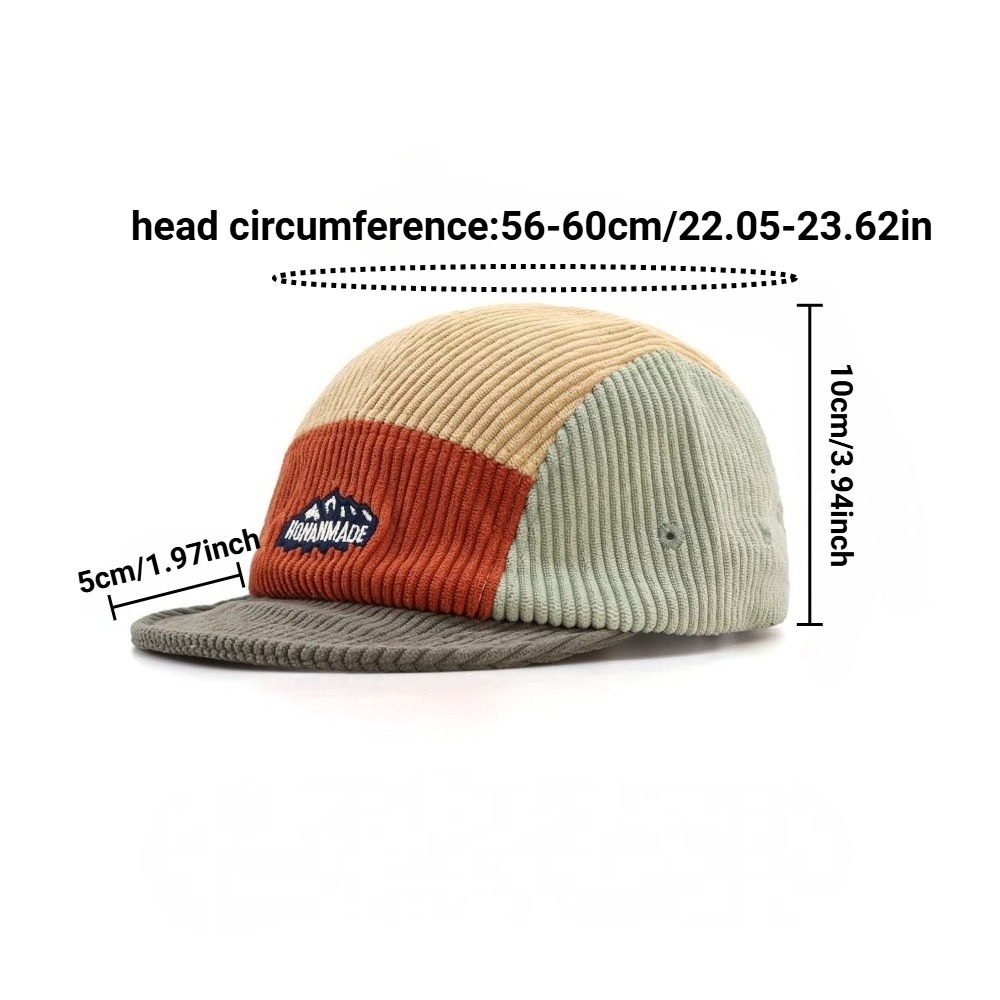5 Panel Short Brim Cap, Vintag - Corduroy Cap 5 Panel บทวิจารณ์และราคา