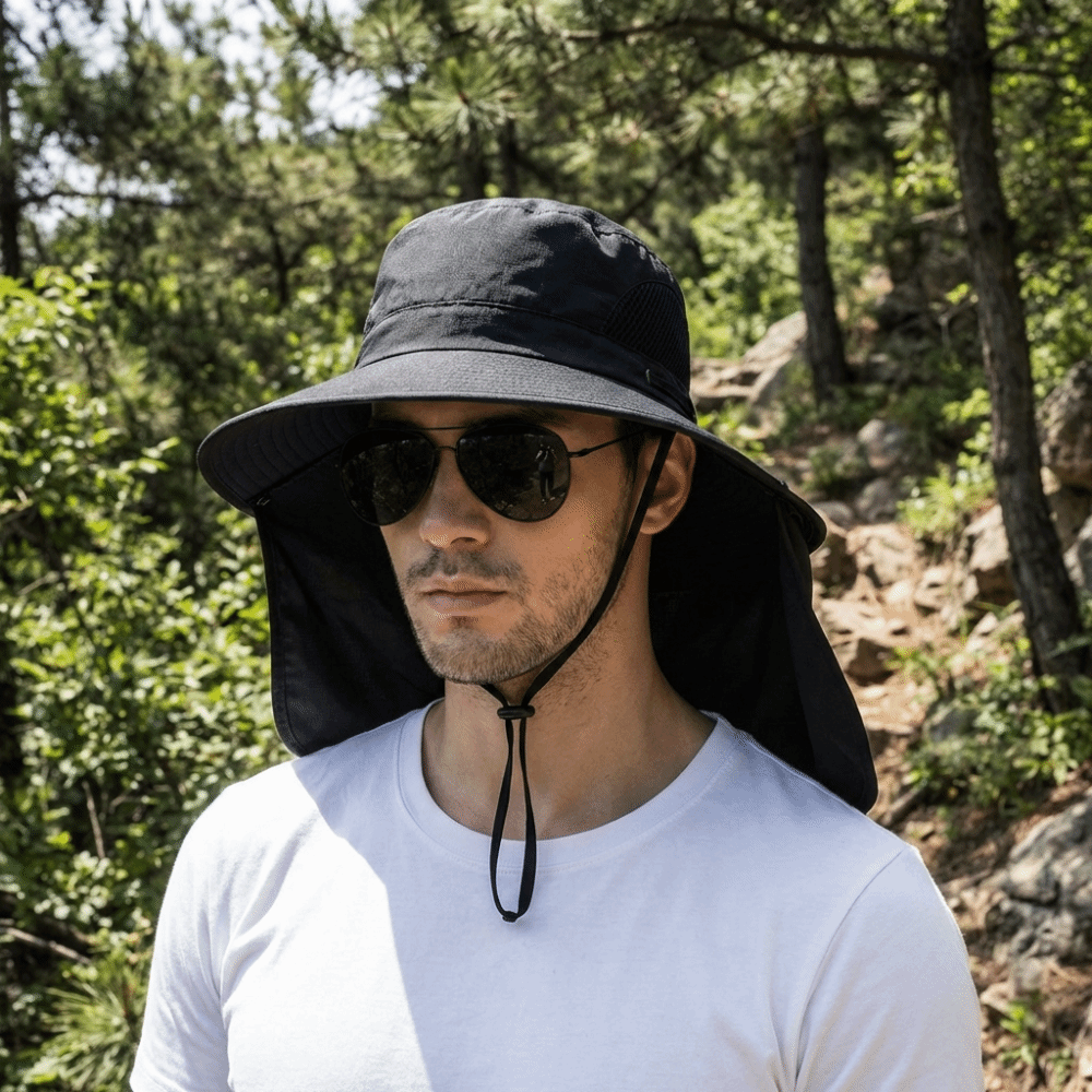Removable Cloth Men Sun Hat Bi - Bucket Hat Cotton บทวิจารณ์และราคา