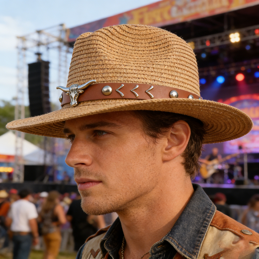 Vintage Straw Western Cowboy H - Cowboy Hat Straw บทวิจารณ์และราคา