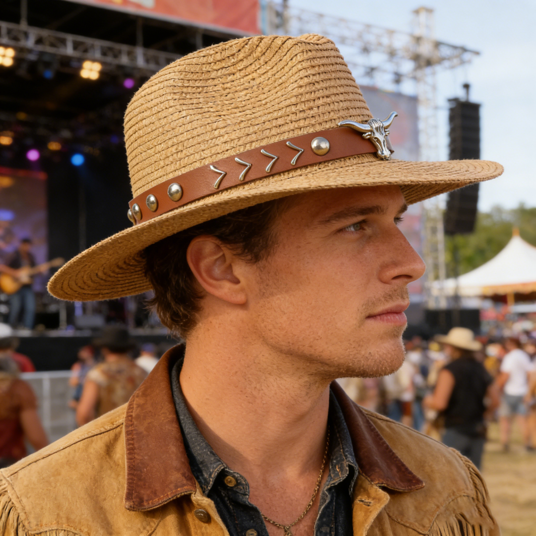 Vintage Straw Western Cowboy H - Cowboy Hat Straw บทวิจารณ์และราคา