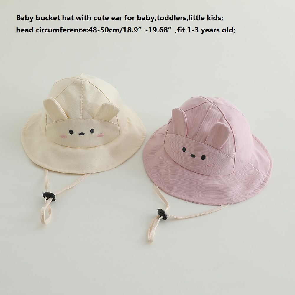 Baby Girls Sun Hat 48-50cm Cot - Bucket Hat Cotton บทวิจารณ์และราคา