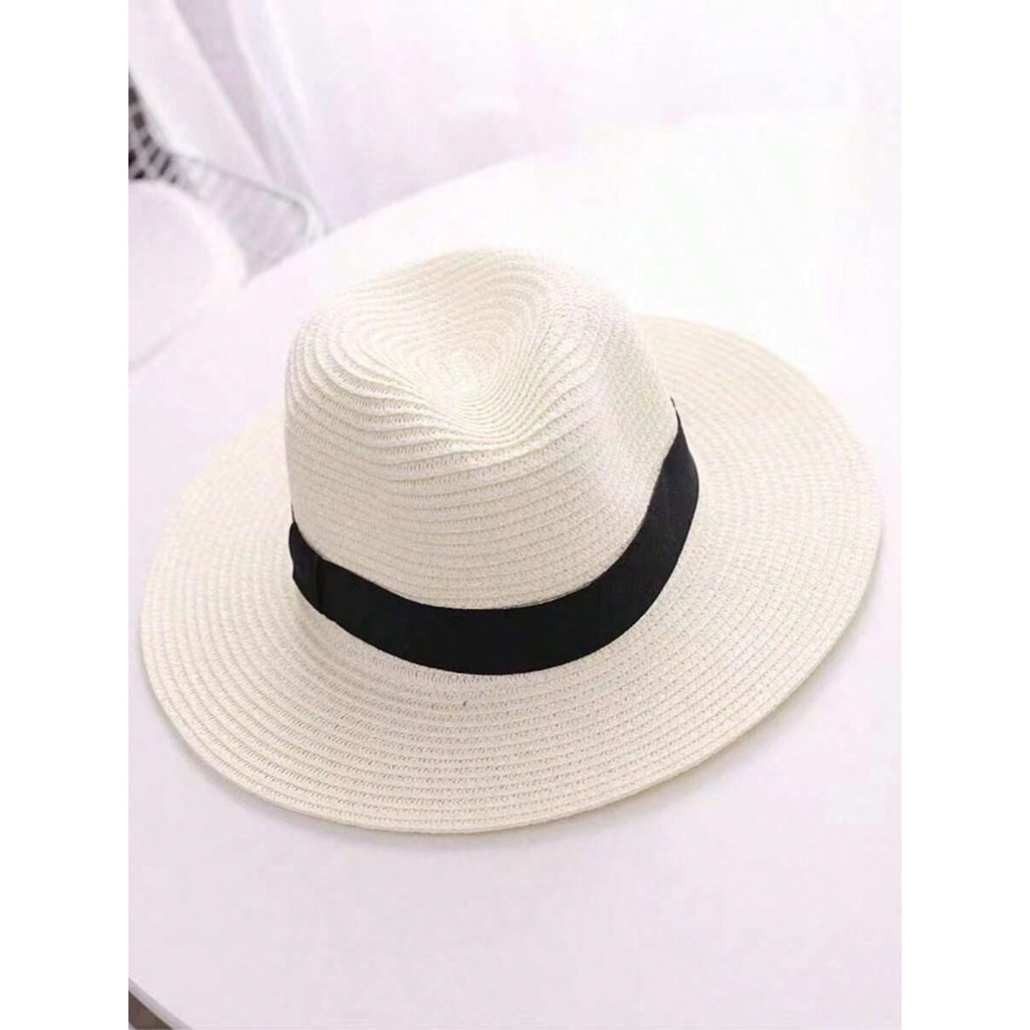 1 X Jazz Style Panama Hat with - Cowboy Hat Straw บทวิจารณ์และราคา