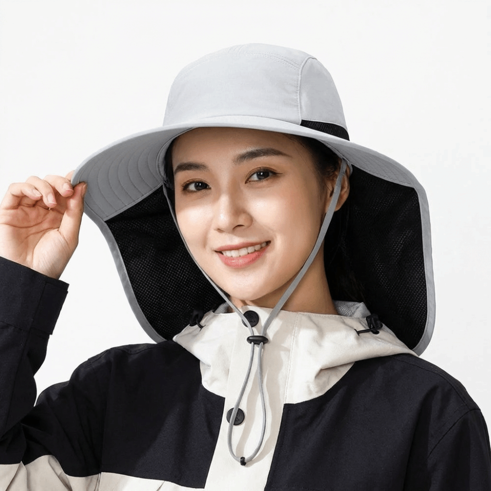 Fashion Wide Brim Outdoor Sun  - Bucket Hat Cotton บทวิจารณ์และราคา