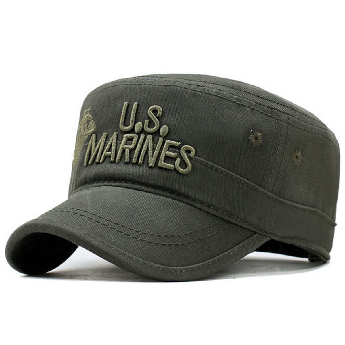 Unisex US MARINES Letter Embro - Snapback Hat Flat บทวิจารณ์และราคา