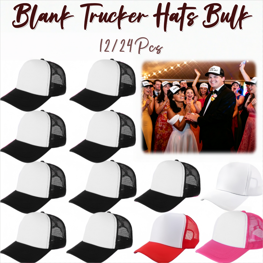 12-24Pcs Blank Trucker Hats Bu - Trucker Cap Mesh บทวิจารณ์และราคา