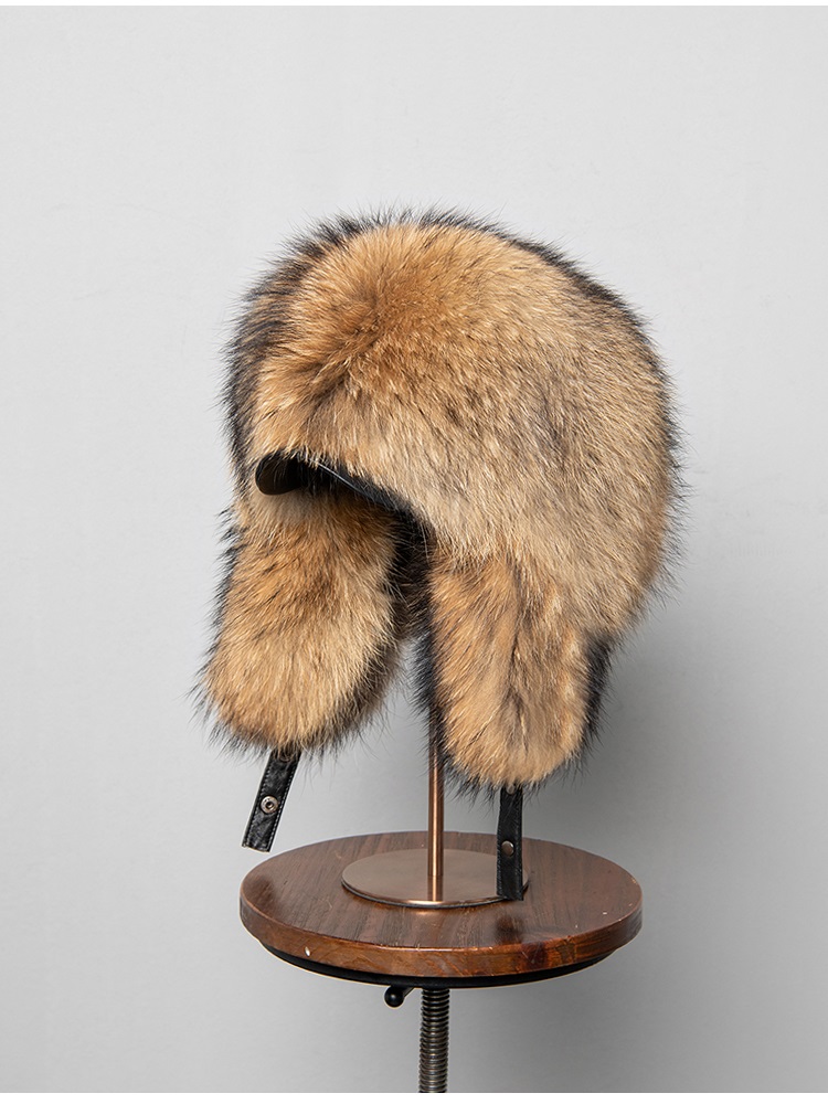100% Real Fox Fur Hats Women's - Trapper Hat Ear Flap บทวิจารณ์และราคา