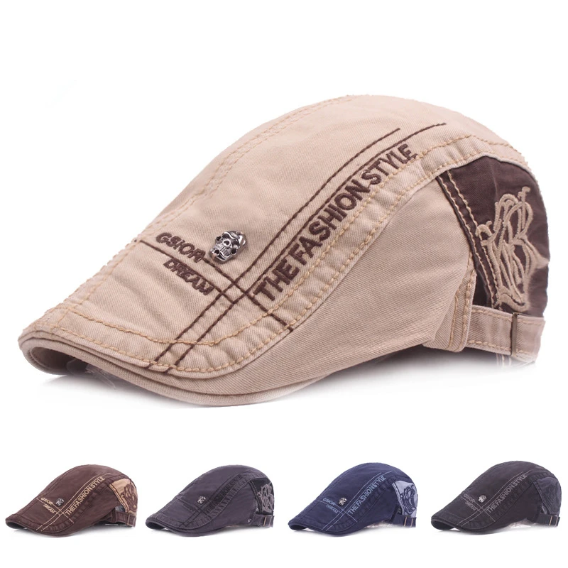 Fashion Letter Beret Hat Men S - Newsboy Cap Ivy บทวิจารณ์และราคา