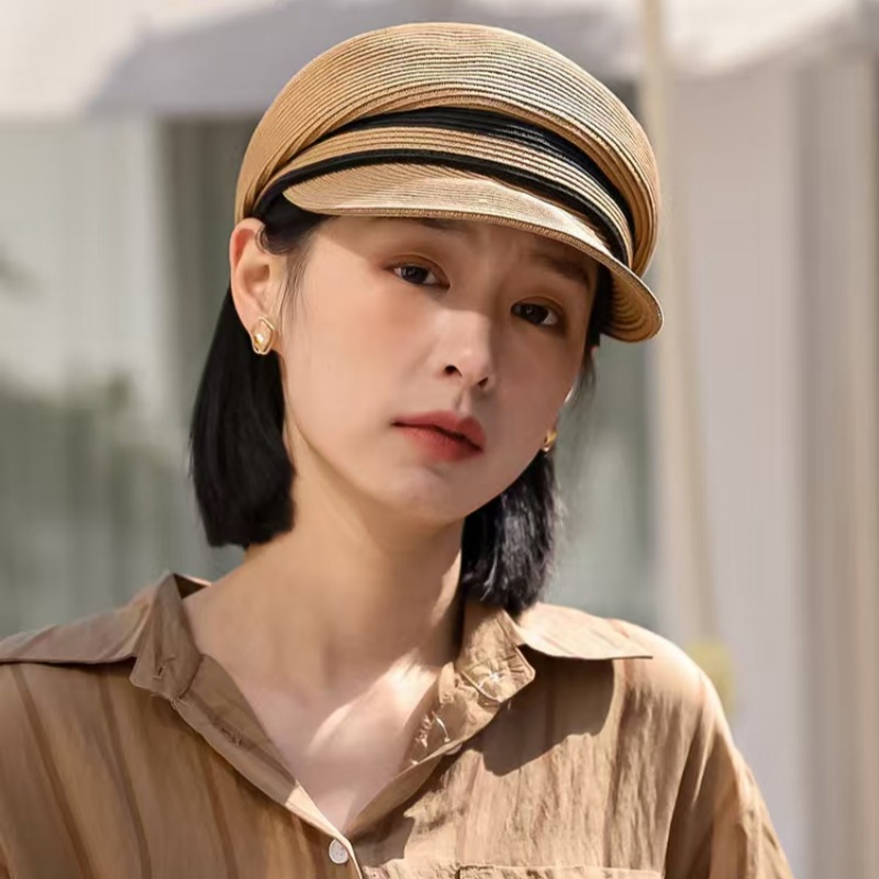 UV Protection Straw Cap Women  - Newsboy Cap Ivy บทวิจารณ์และราคา