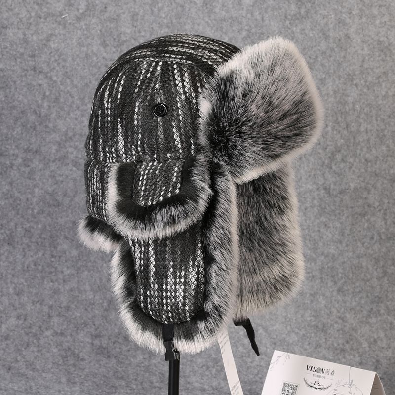 B-8433 Man Bomber Hat Rex Rabb - Trapper Hat Ear Flap บทวิจารณ์และราคา