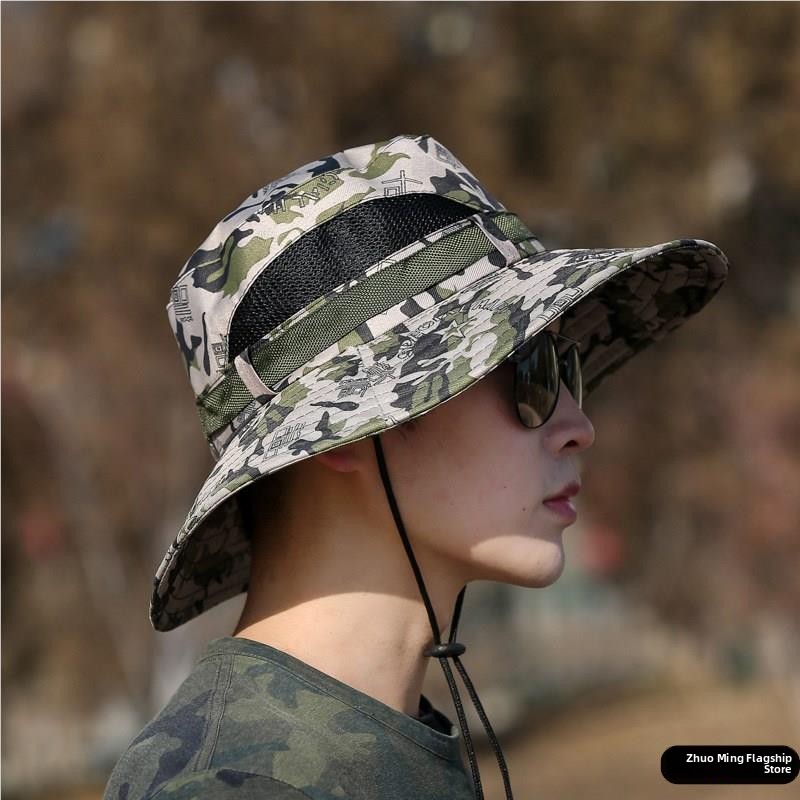 Men's Fishing Cap Casual Outdo - Sun Hat Wide Brim บทวิจารณ์และราคา