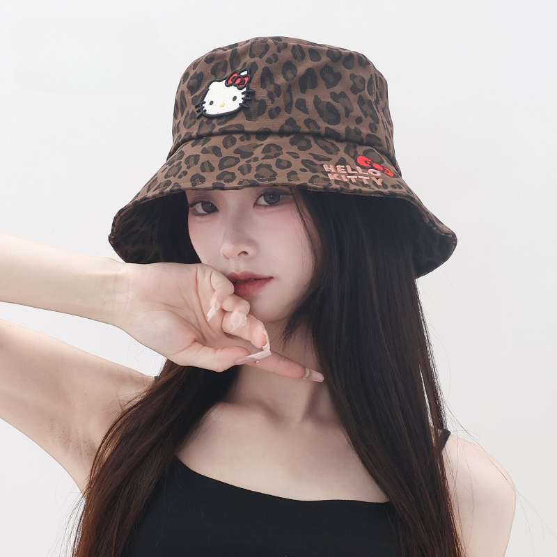 New Sanrio Leopard Bucket Hat  - Visor Sun Hat บทวิจารณ์และราคา