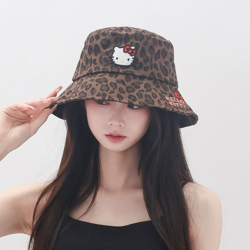 New Sanrio Leopard Bucket Hat  - Visor Sun Hat บทวิจารณ์และราคา