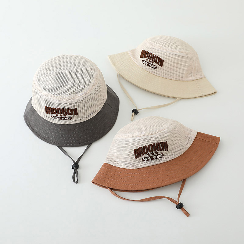Letter Embroidered Baby Sun Ha - Bucket Hat Cotton บทวิจารณ์และราคา