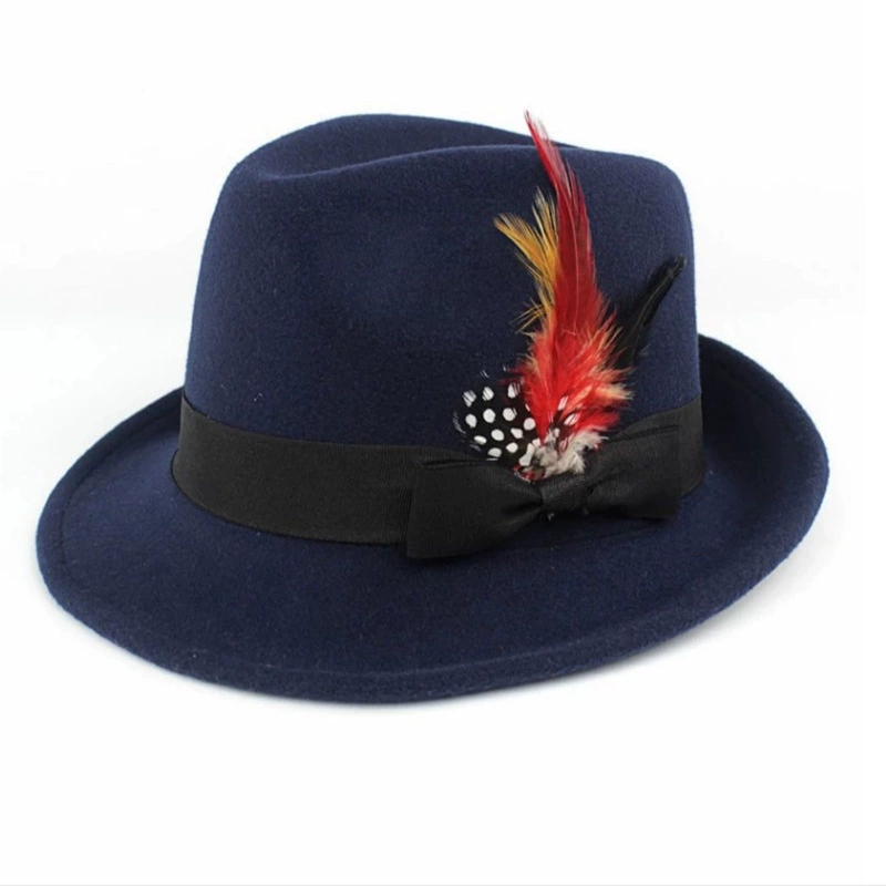 Hot-Selling Feather Top Hat Br - Fedora Hat Wool บทวิจารณ์และราคา